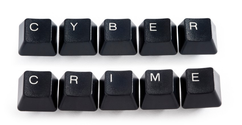 Image of keyboard letters spelling cybercrime